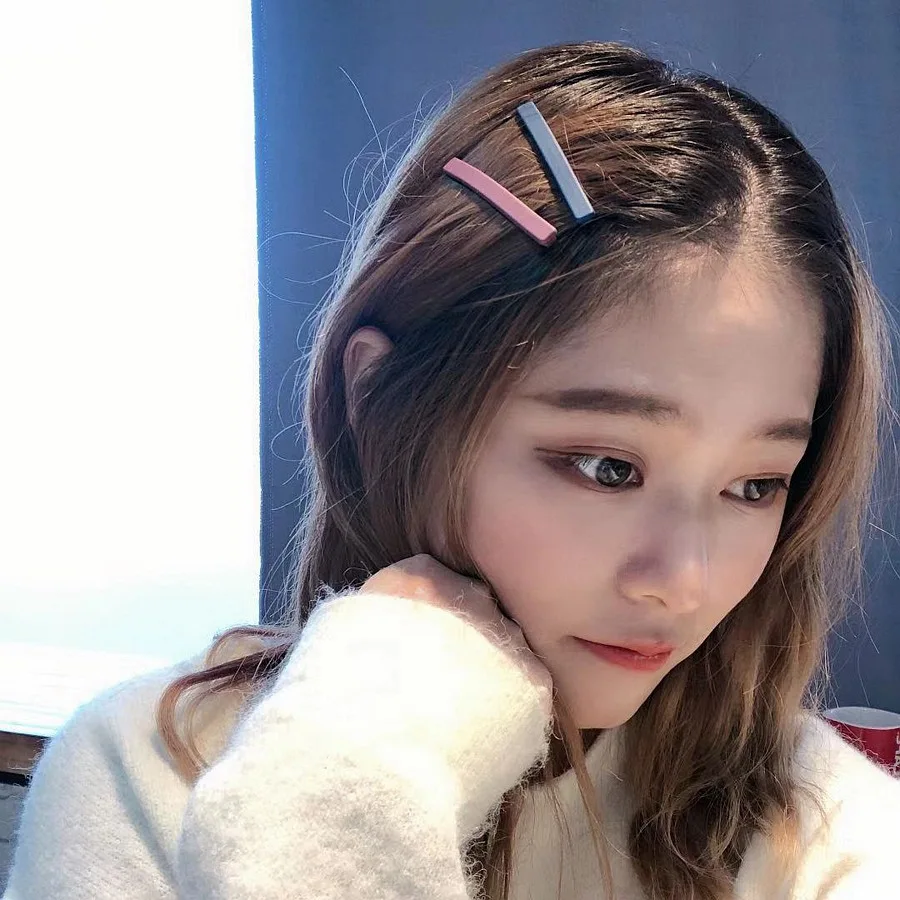 Description Picture 3 of item10Pcs/set Solid Colors Hair Clips Fashion BB Clips Edge Hairpins Women Hair Accessories