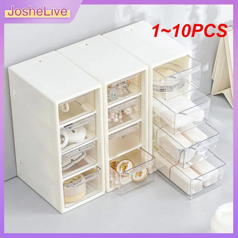 

1~10PCS Drawer Design Storage Box Drawer Design Clutter Sorting Stationery Storage Box Stationery Desktop Storage