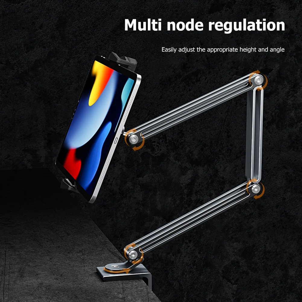 Graus Ajustável Braço Longo Tablet Titular Suporte para a 13 Polegada Tablet Cama do Telefone Móvel Mesa Preguiçoso Suporte para Ipad 360 - Imagem 4