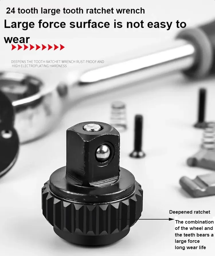Description Picture 3 of item12pcs 1/2 Inch Socket Wrench Set Metric Impact Sockets Ratchet Spanner Complete Tool Kit Professional Garage Repair Tool