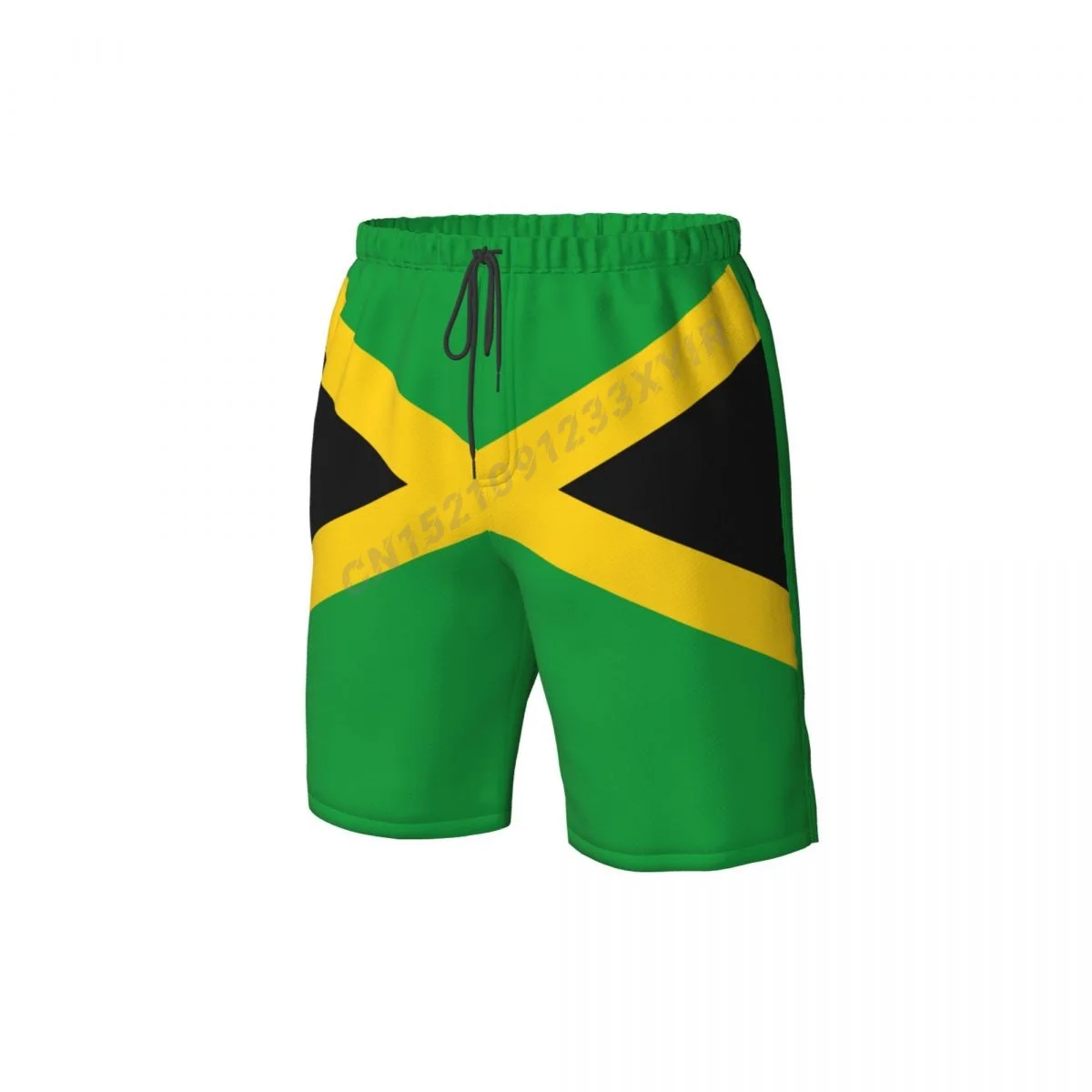 Summer Men\'s Jamaica Flag Beach Pants Shorts Surfing M-2XL Polyester Swimwear Running