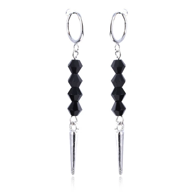 Stranger Things Earrings Billy Hargrove Earrings Silver Spike Black Beads  Earrings Gift | Fruugo NZ