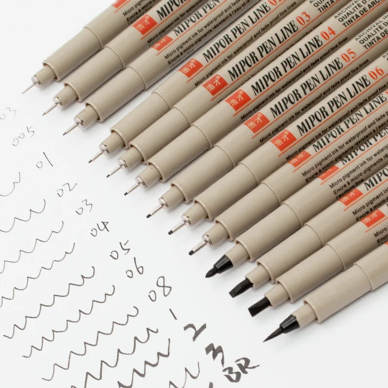 

1 Pcs Pigment Liner Micron Pens Neelde Drawing Manga Pen Brush Art Markers Waterproof Fineliner Sketching Pen Stationery