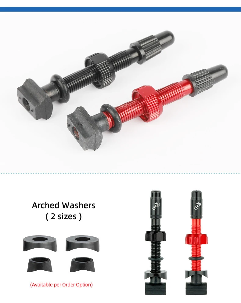 Deemount Presta Nippel Fahrrad Tubeless Felge F/V Ventile Eloxierter Aluminium Vorbau Messingkern Integrierte Rechteckbasis – Detail 7