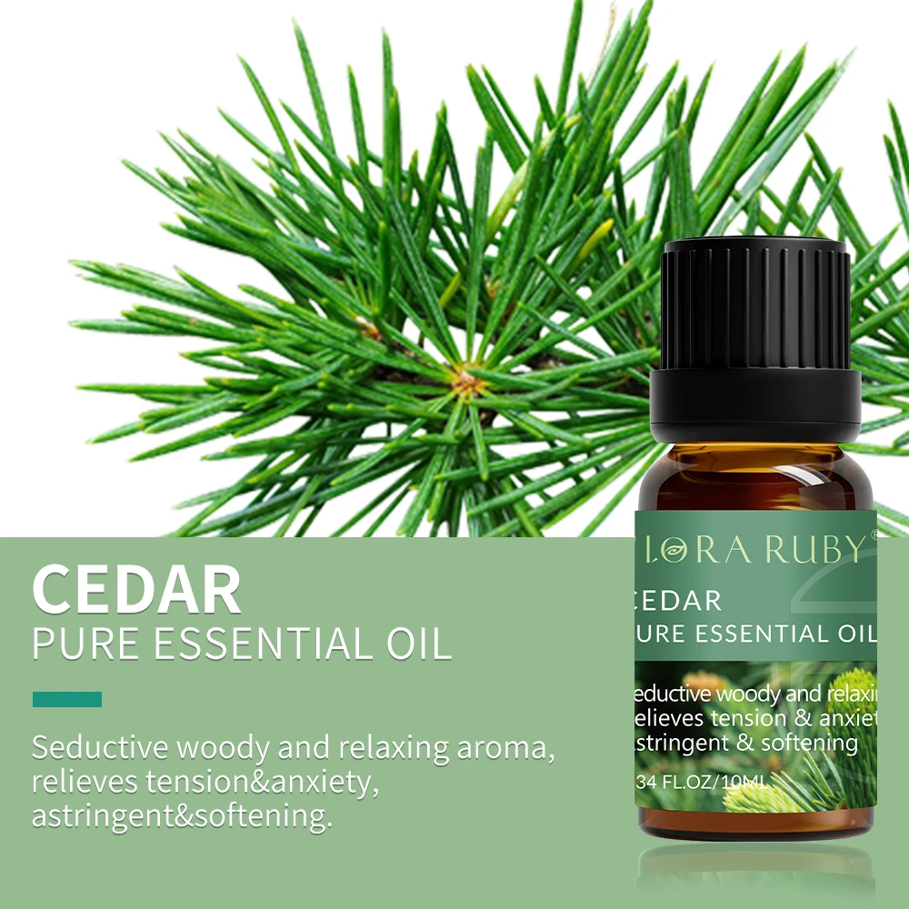 Aceites esenciales para difusores Lavanda Eucalipto Árbol de té Menta Romero Menta Bergamota Limón Rosa Aceite esencial puro 10 ml