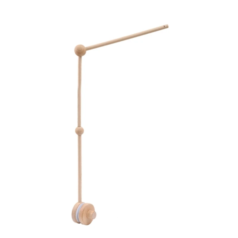 

Y1UB Crib Accessories Wooden Bracket Mobile Hanging Stand Baby Crib Decoration Hanger