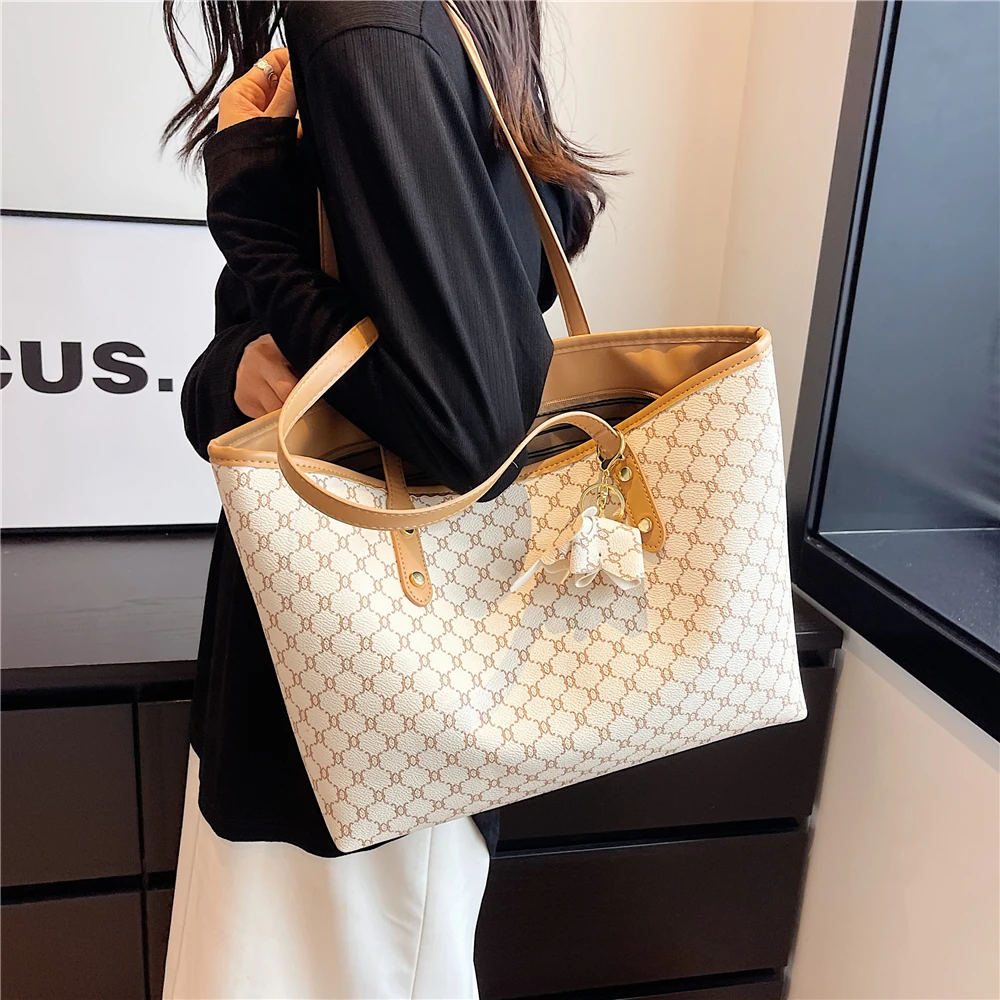 Toptrends Vintage Large Tote Shopper Bags For Women 2023 Luxury Designer  Commuting Work Shoulder Bag PU Leather Ladies Handbags - AliExpress