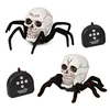Remote Control Skull Spider Toy Infrared RC Halloween Scary Skeleton Spider Horrible Toys With Light Prank Props For Party Gifts 2