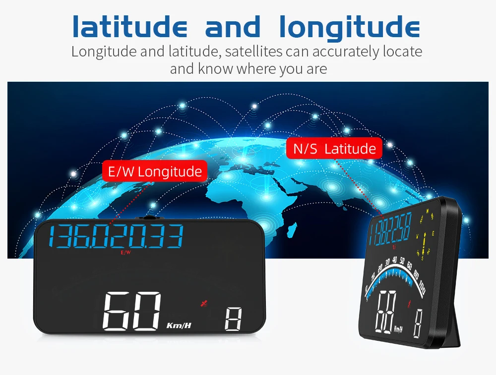 G10 HUD Head Up Display GPS System for All Car Auto Accessory Smart Digital Spee