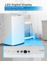 0.9 Cu. Ft. Portable Washing Machine, Compact Washing Machine with 6 Wash Cycles, Portable Clothes Washer Featuring 3 Water Leve 2