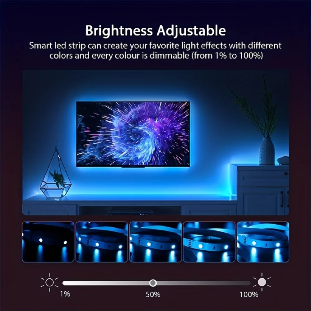 5VLED Strip Light1-5M RGB With USB 24Key Infrared Remote Control For Color Change Brightness SMD Suitable For Holiday Decoratin 4