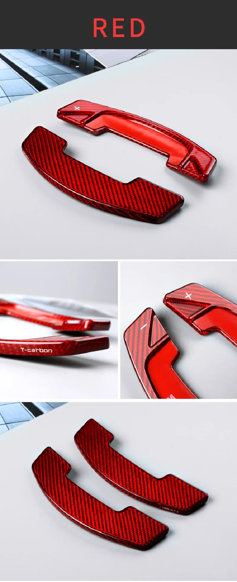 T-carbon Steering Wheel Paddle Shift For Land Rover Range Discovery Sport Evoque Jaguar XE XJ XF Carbon Fiber Paddle Shifter