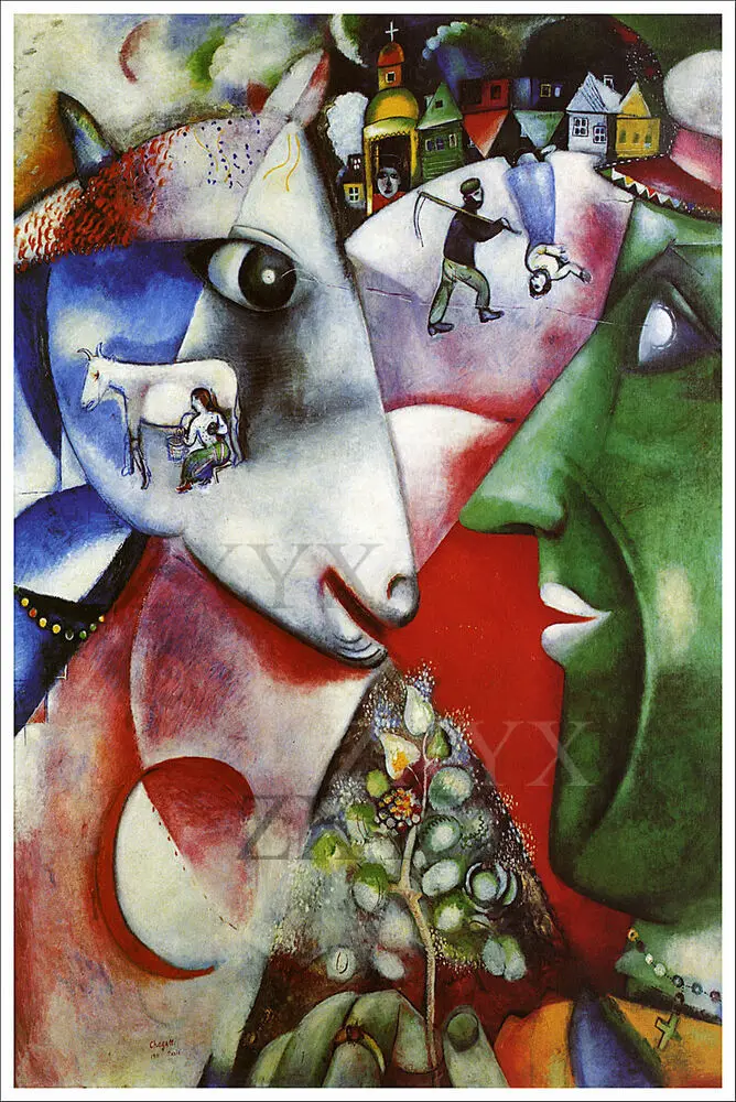 

I and The Village Artist Marc Chagall Fine Art Giclee Poster Print of Painting