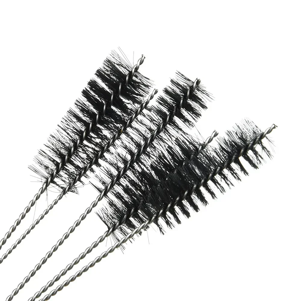 Round Pipe Steel Wire Brushes Cleaning Wire Brush for Pipe Glass Cleaning Tube Cylinder Bores 5pcs