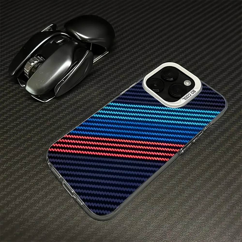 Sleek Carbon Fiber Pattern Shockproof Phone Case - Anti-Fingerprint Protection
