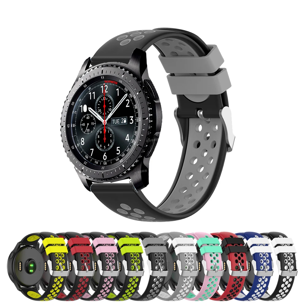 

Silicone 22MM Wristbands For Samsung Galaxy Watch 46mm Gear S3 Classic/Frontier Galaxy Watch 3 45mm Bracelet For Huawei GT Strap