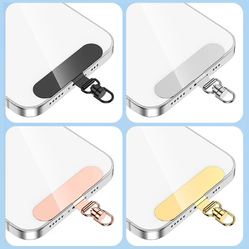 Steel Phone Lanyard with Anti-Lost Gasket and Metal Clip Strap