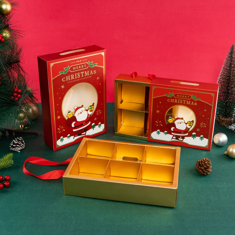 24 piccoli Scatola Regalo Natale, Scatola Natale con anico e cordino, Scatole Regalo Natalizie