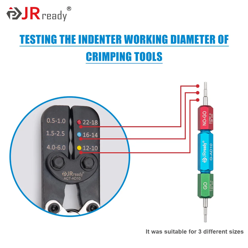 JRready ACT-232 (GMT232 M22520/37-1 Equivalent) Crimp Tool for M81824 Series &ACT-AD10 Heat Shrink Crimping Tool Kit 4