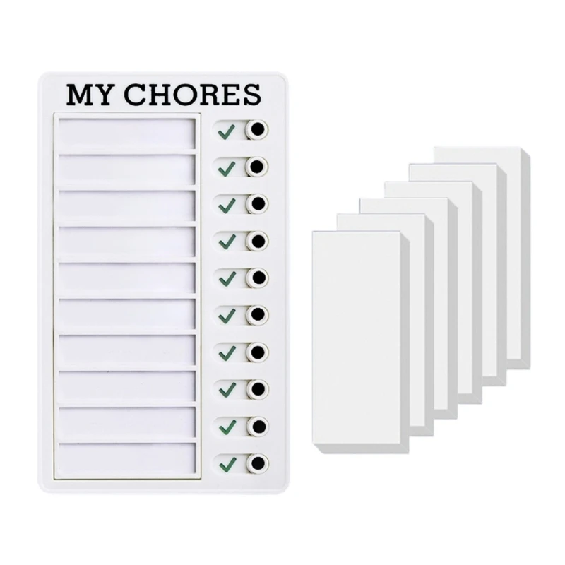 Portable Chore Chart for Kids, Toddler Chore Board Checklist Board with 60 Cardstock for Daily Schedule Routine Planning