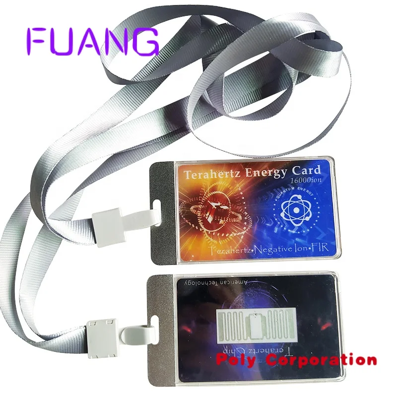 Custom  Negative ions 16000cc Newest Terahertz card with Case Bio nano Terahertz Energy Saving Card FIR Fuel Saver Card for Heal