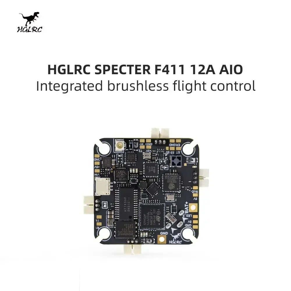 HGLRC SPECTER F411 12A AIO F411 Контроллер полета 12A 4in1 ESC 400мВт UART ELRS 2.4G thumbnail 2