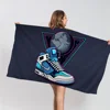 Fashion Basketball Shoes Sneakers Logo Microfiber Beach Towel Absorbent Quick dry Yoga Swimming Resort Mountain Climbing Towel 4