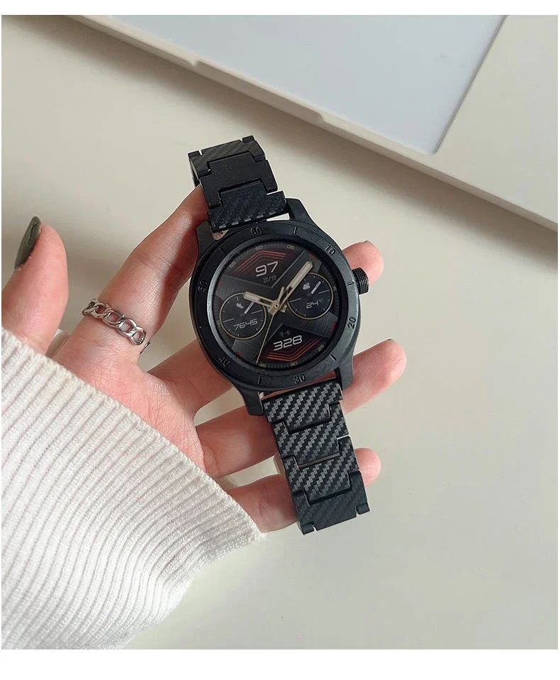 Premium Carbon Fiber Watch Band - 20mm/22mm, Universal Fit