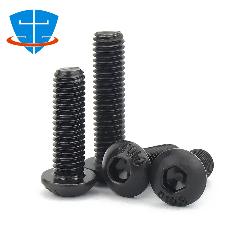 50/20 / 10pcs M2 M2.5 M3 M4 M5 M6 M8 M10 M12DIN7380ISO7380黒
