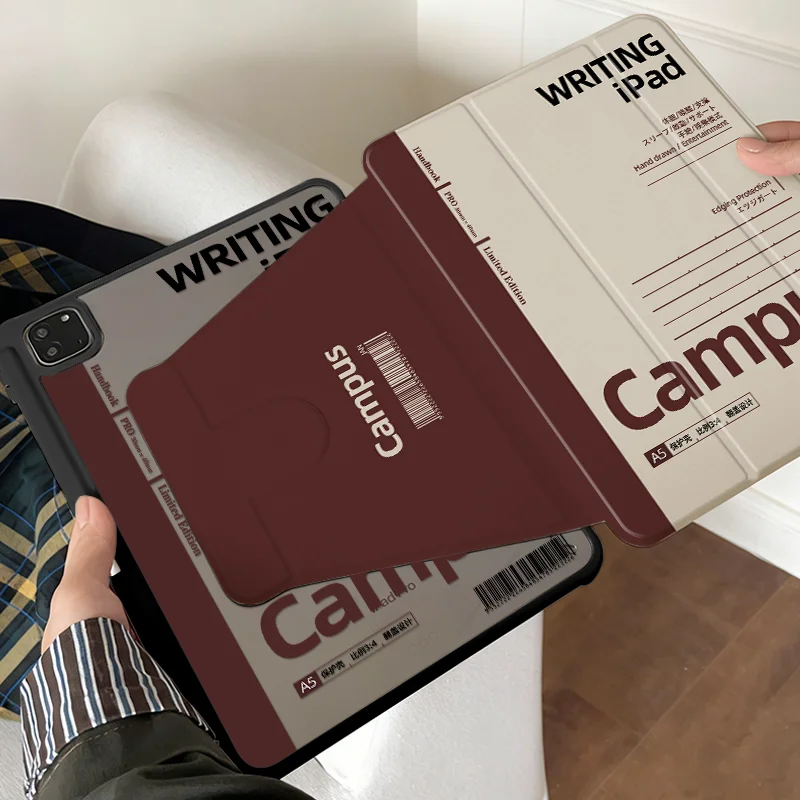 Notebook Classico 360 ° Custodia Rotante per iPad 10a/11a Gen, Air 11 (2026), Pro 11 (2025), Mini 6/7, con Slot per Apple Pencil, Funzione Auto Sleep/Wake - immagine 2