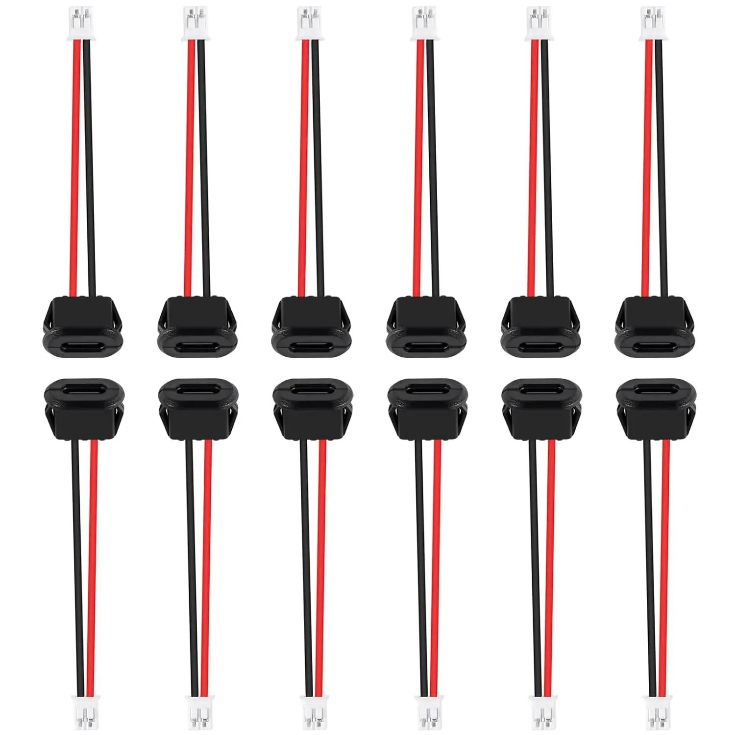 Description Picture 5 of item5pcs Type-C Female Chassis Waterproof 2P Wire Type USB C Pigtail Cable Extension Power Cable USB-C Plug to 2 Pin Bare Wire Open