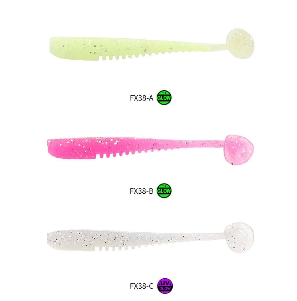 TSURINOYA Weiche Köder Angeln Locken FLEX 38mm 0,4g T Schwanz Wobbler Angeln Weicher Köder Für Ajing Rockfish Bass swimbait Silikon Köder – Detail 12