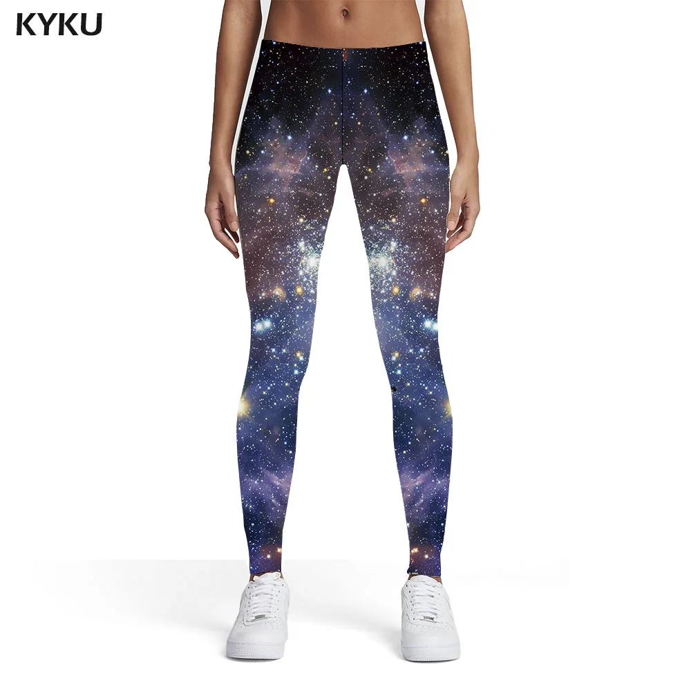 KYKU Chain Leggings Women Metal Sport Gear Leggins Womens Leggings