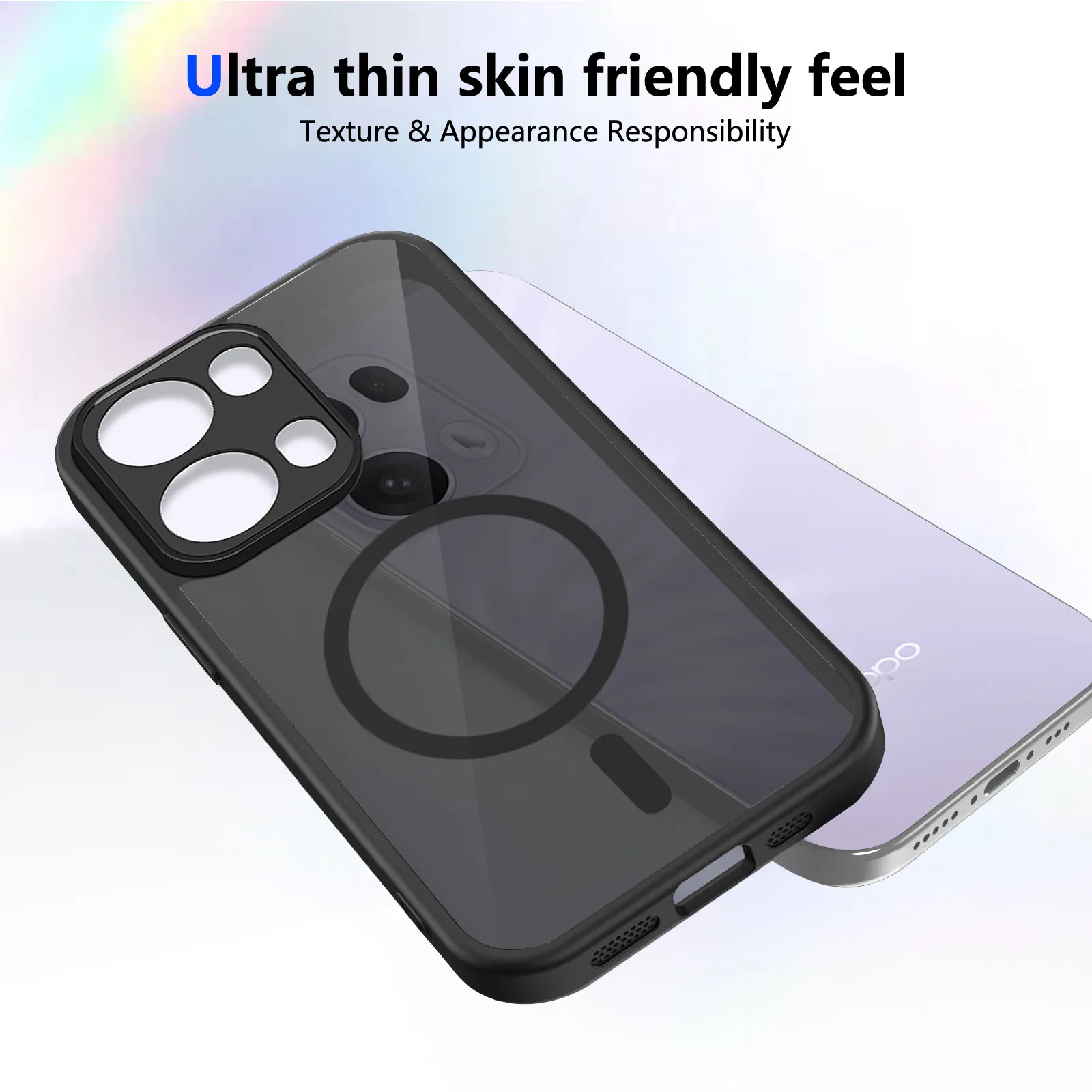 Armor Matte Frosted Clear Magnetic Wireless Charging Case Cover
