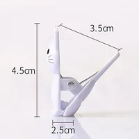 16/2PCS Food Bag Sealing Clips Cartoon Cat Portable Plastic Snack Clamp Towel Note Picture Fixed Clip Home Kitchen Storage Clamp 6