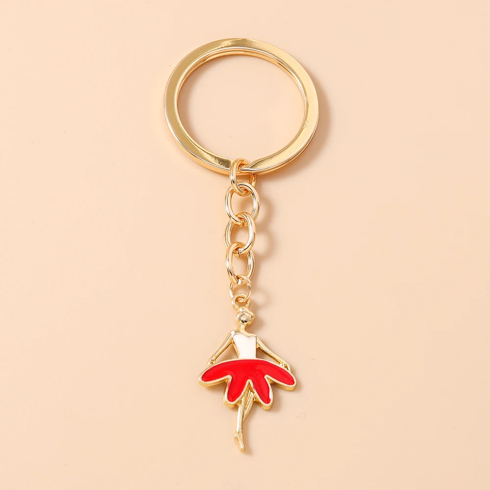 Aihua Niedlicher Ballett-Schlüsselanhänger Tanzende Mädchen Schlüsselring Anhänger für Damen Handtaschen-Deko DIY Schlüsselkette Schmuck Geschenke – Detail 10