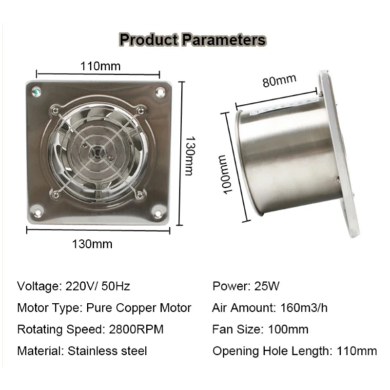 Inline ventilator, 6''7'' Booster Fan Extractor Afzuigventilator
