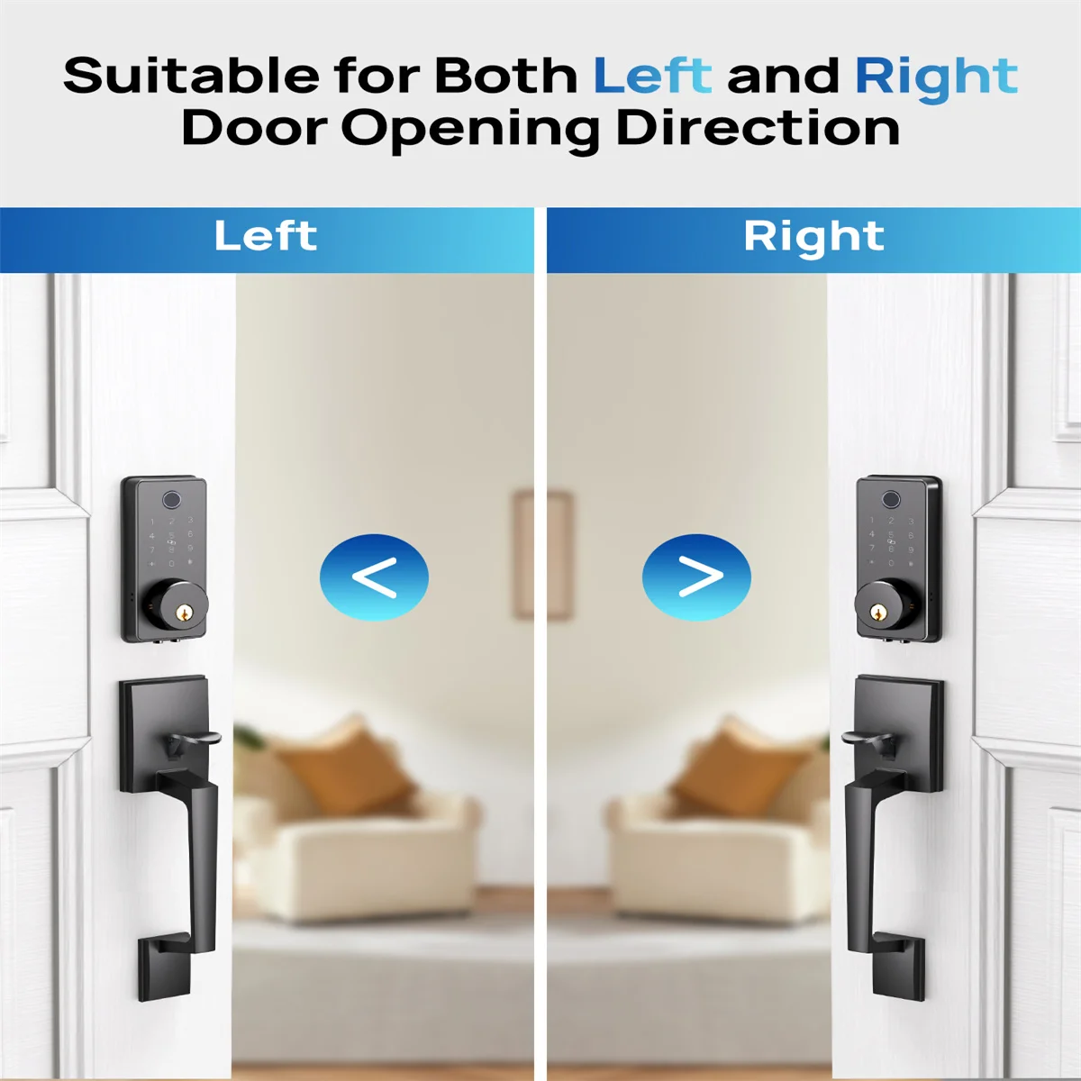 Smart Fingerprint Electronic Lock with Handle Set