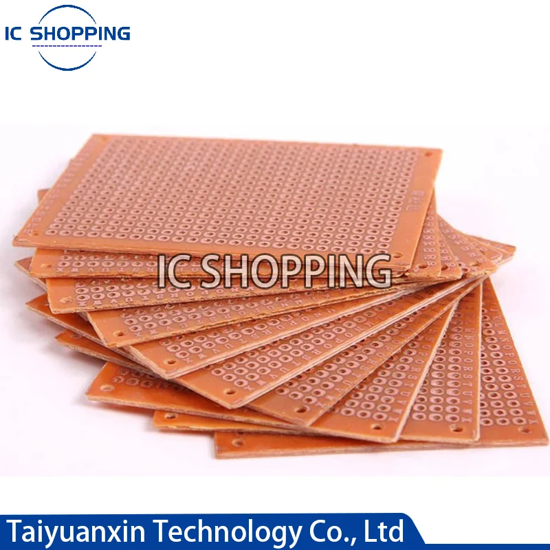 10Pcs 5*7 Bakelite DIY Prototype Board PCB 5x7 PCB 5cm 7cm DIY Prototype Paper Universal Board Yellow DIY Electronic Experiment