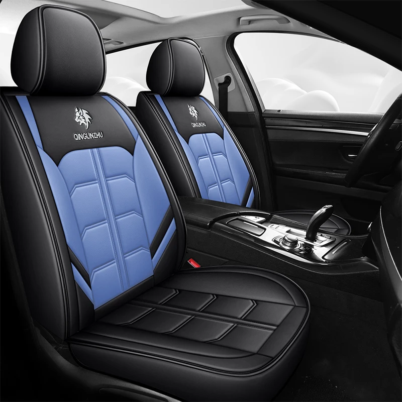 1PC 자동차 시트 커버 PU 가죽 앞좌석 싱글 시트 쿠션 (사계절용, 대부분의 자동차 SUV 차량에 호환 가능)