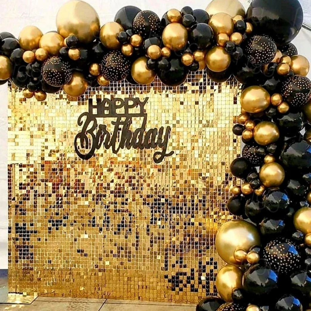 Gold Sequin Curtain Party Background Photozone Birthday Party Decor Shimmer Baby Shower Glitter Foil Wall Backdrop Wedding Decor photography curtain birthday backdrop party backdrop curtain party decoration photo booth props photography props wall backdrop panels party supplies