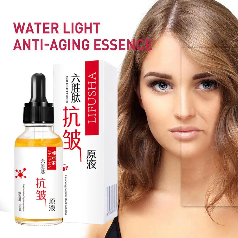 

Six Peptides Wrinkle Remover Serum Firming Lifting Essence Face Beauty Smooth Lines Care Fade Fine Facial Skin Anti-Aging L L4U1