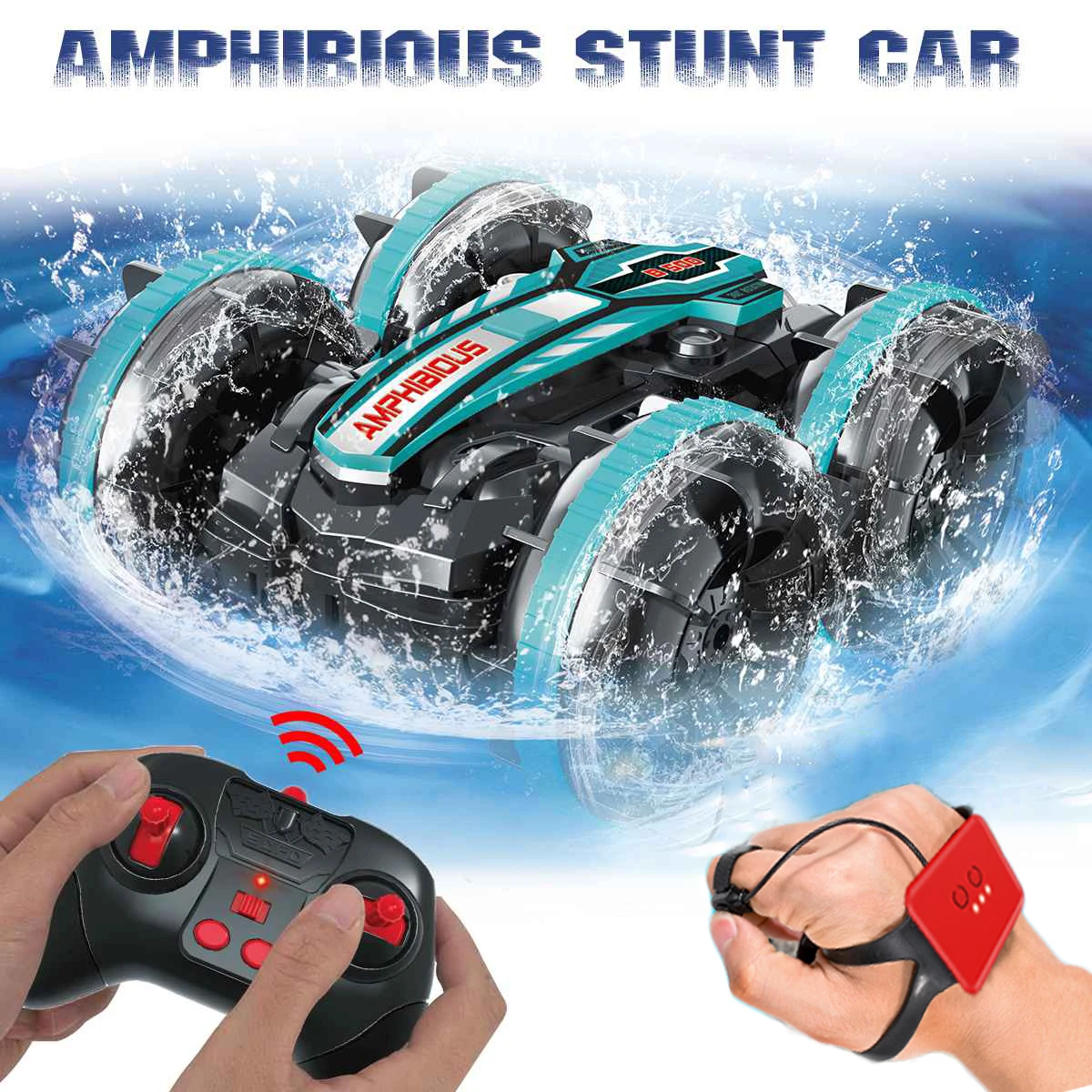 Rc Car Toys 2.4g Amphibious Stunt Rc Car Remote Control Doublesided