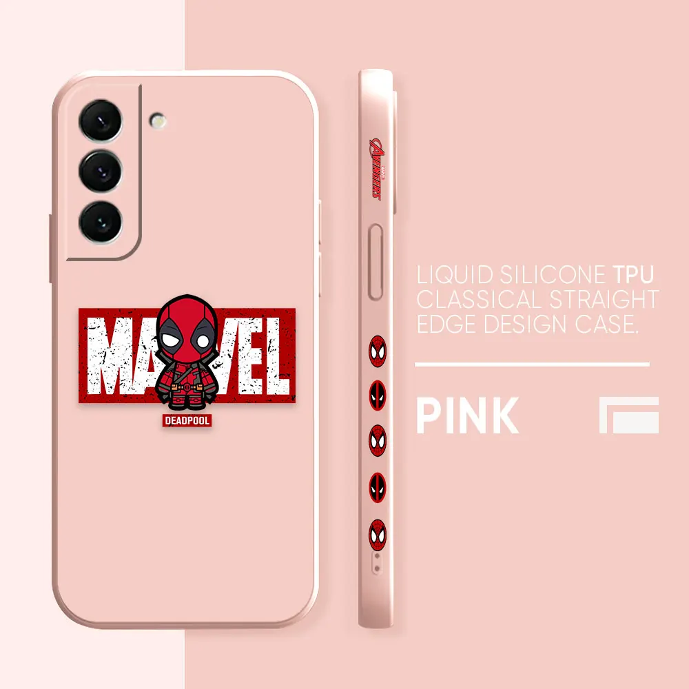Funda con estampado de Marvel Spider-Man Deadpool para Samsung S23 S22 S21 S20 FE S11 S11E S10 S10E S9 S30 Ultra Plus 4G 5G