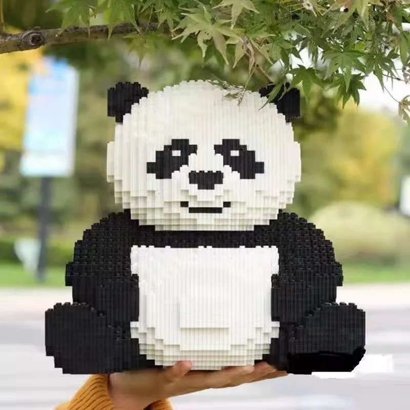 자이언트 팬더 빌딩 블록 장난감 작은 입자 조립 Brick3D 모델 어린이 성인 장난감 선물
