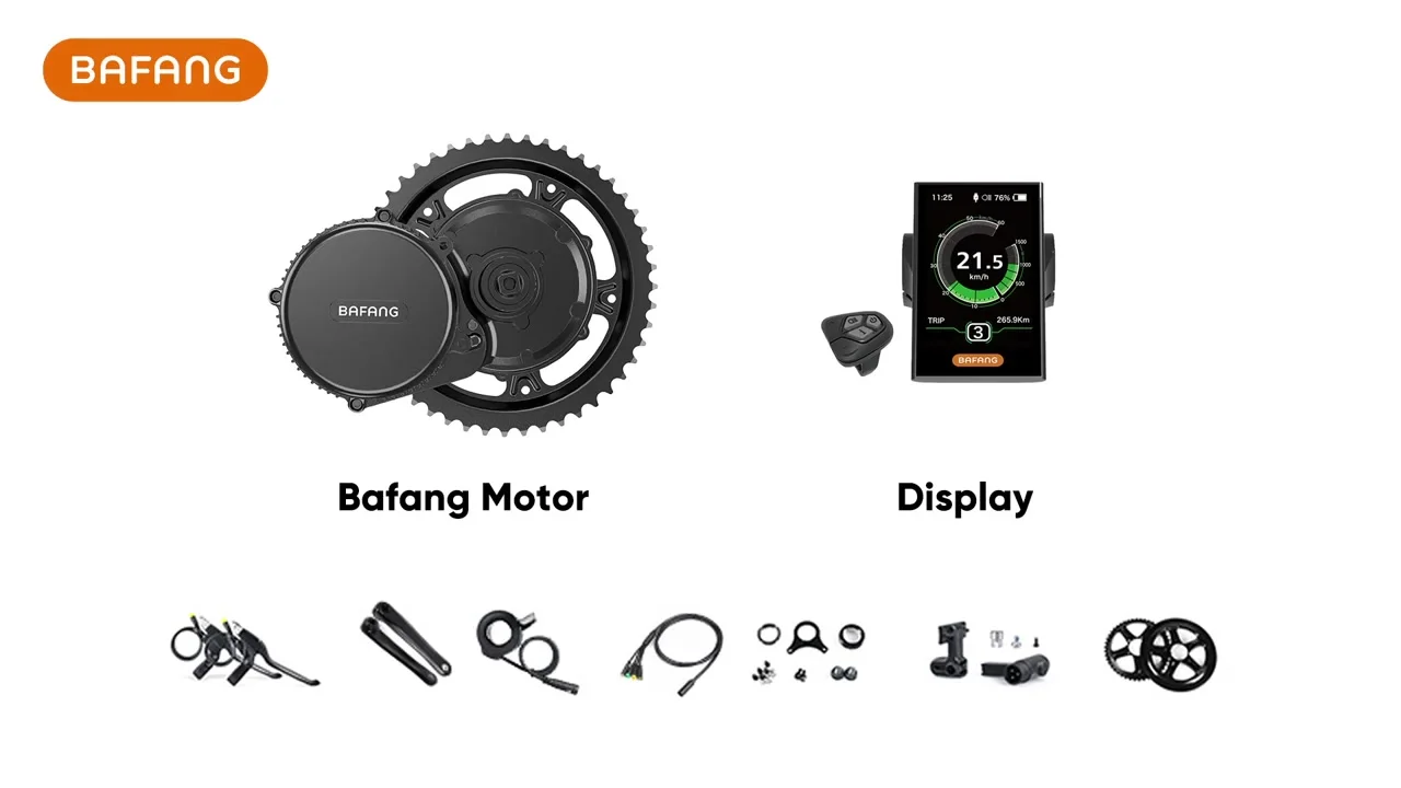 Bafang-電動自転車用変換キット,ミディアムドライブモーター,36v,48v