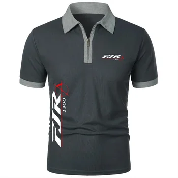 Polo FJR 1300 Moto Cerniera Risvolto Top Tee Semplice Confortevole Leggero Maglietta a maniche corte Sport Fit Mens POLOS