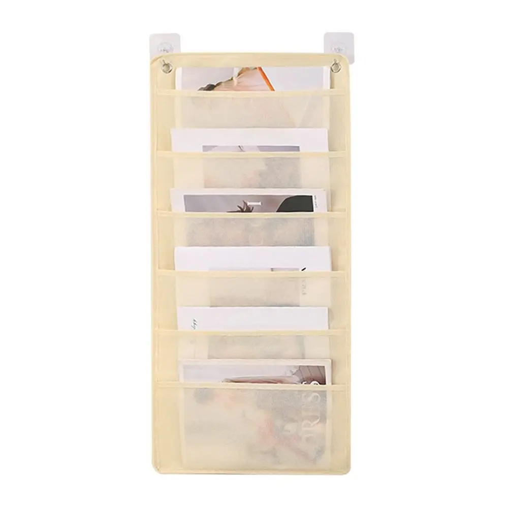 Non-woven Fabric Document Hanging Storage Bag 3/6/9-layer Pocket Chart ...