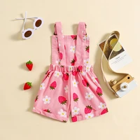 Salopette en denim pour bébés filles, vêtements pour enfants, pantalons pour tout-petits, combinaisons florales décontractées, shorts à bretelles, mode pour enfants, 1-6T 3