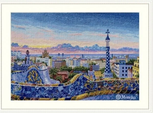 

Merejka_Barcelona 62-44 Cross Stitch Ecological Cotton Thread Embroidery Home Decoration Hanging Painting Gift